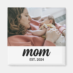Imán de regalo de foto establecido por mamá