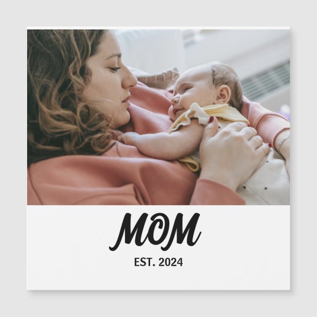 Imán de regalo de foto establecido por mamá (Anverso)