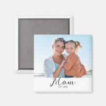 Imán de regalo de foto establecido por mamá