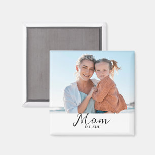 Imán de regalo de foto establecido por mamá