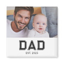 Imán de regalo de foto establecido por papá