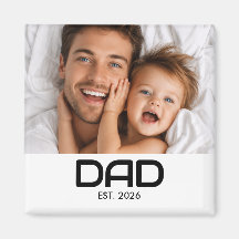 Imán de regalo de foto establecido por papá