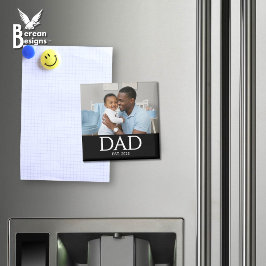 Imán de regalo de foto establecido por papá