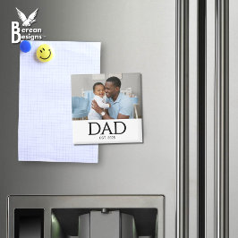 Imán de regalo de foto establecido por papá