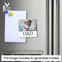 Imán de regalo de foto establecido por papá