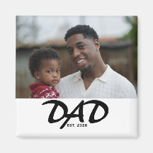 Imán de regalo de foto establecido por papá
