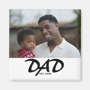 Imán de regalo de foto establecido por papá