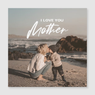 Imán de regalo para madre Te quiero con foto minim
