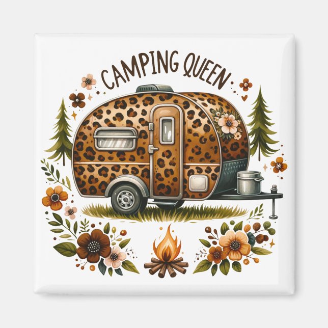 Imán de Reina de Camping (Frente)