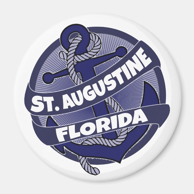 Imán de remolque de anclaje St. Augustine Florida (Frente)