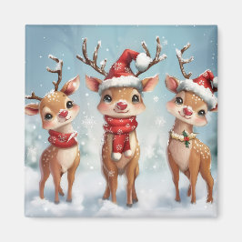Imán de Reno de Navidad Adorable