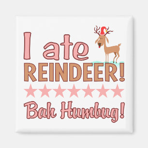 Imán de renos de Bah Humbug