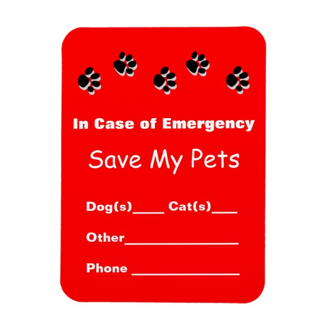 Imán de rescate del Mascota de emergencia (Vertical)