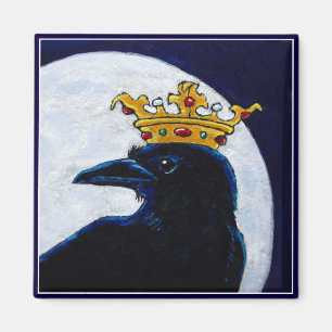 Imán de rey Crown Moon del cuervo