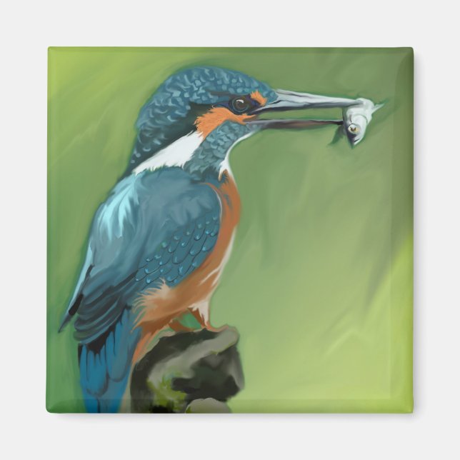 Imán de rey y pescado (Frente)