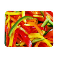 Imán de rodajas de pimienta coloridas