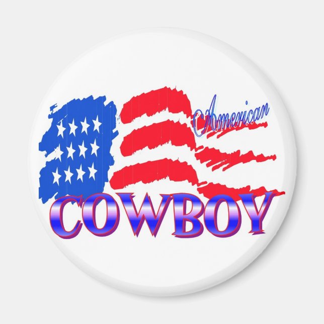 IMÁN DE RODEO DE VAQUERO AMERICANO (Frente)