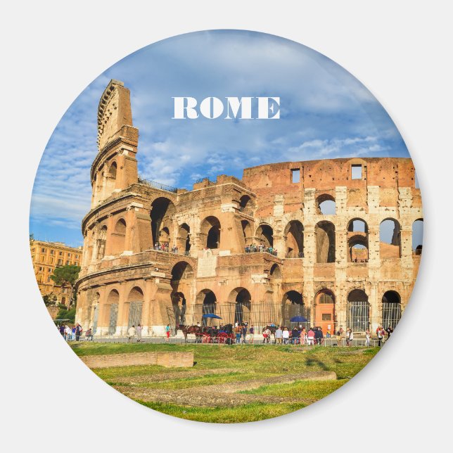 imán de Roma con Colosseo (Frente)