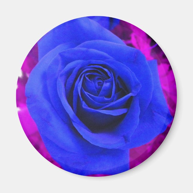 Imán de Rosa azul de zafiro (Frente)