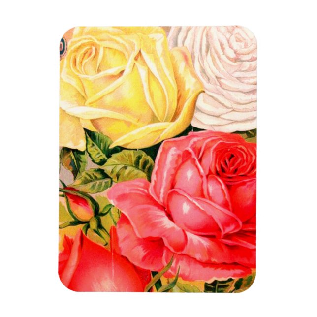 Imán de Rosas de época (Vertical)