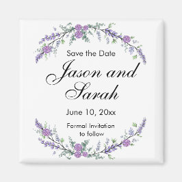 imán de rosas púrpura Lavender eucalipto