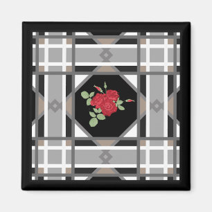 Imán de rosas rojas