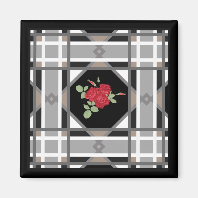 Imán de rosas rojas (Frente)