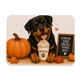 Imán de Rottweiler Pumpkin Spice