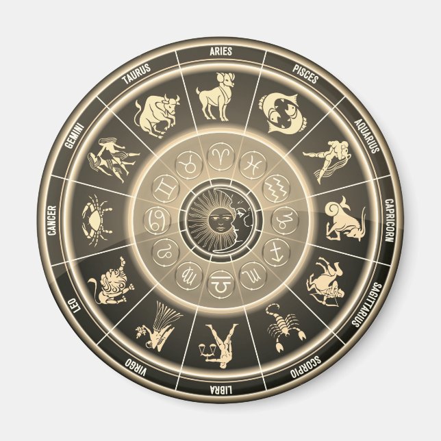 imán de rueda de astrología (Frente)