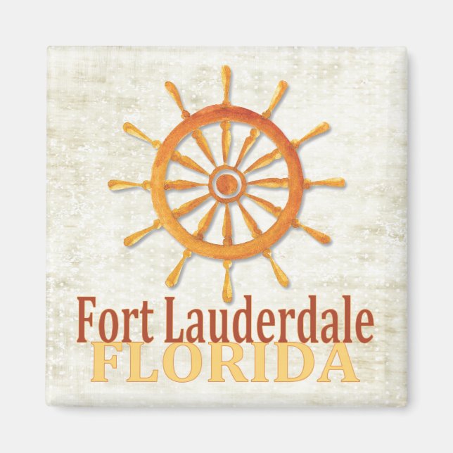 imán de rueda del capitán del Fort Lauderdale Flor (Frente)