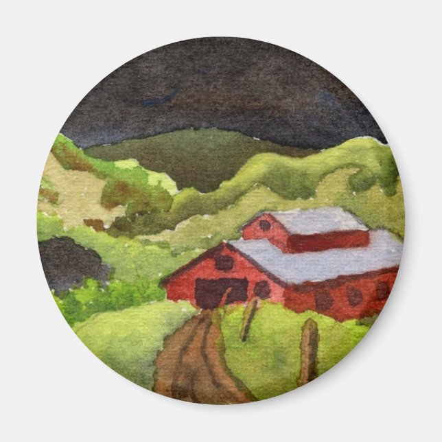 Imán de rutas de campo (Frente)