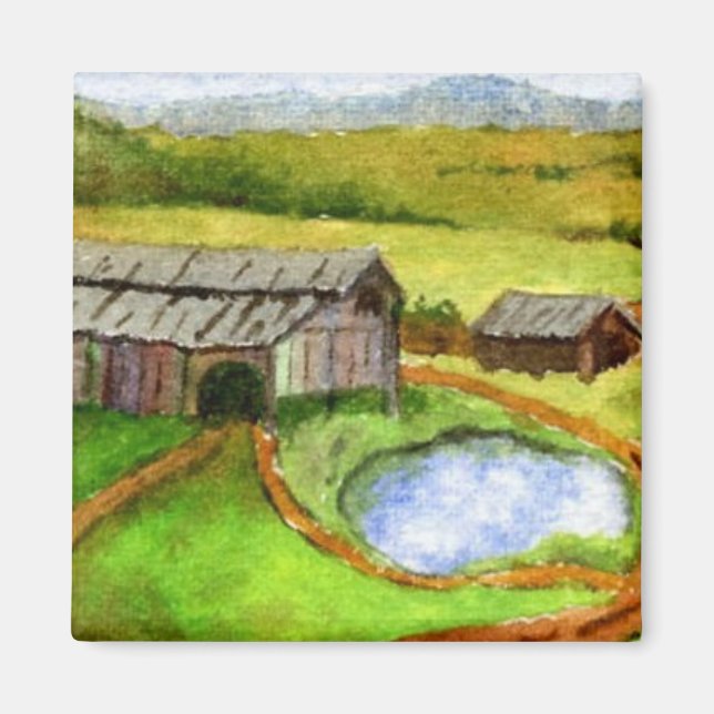Imán de rutas de campo (Frente)