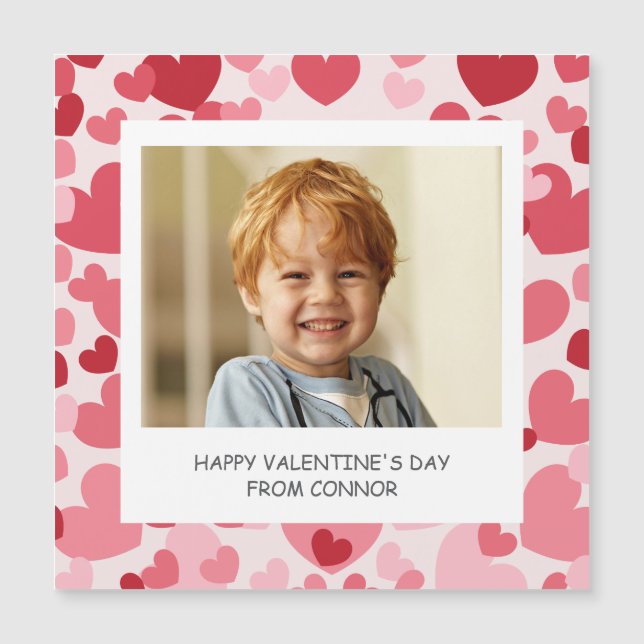 Imán de San Valentín con Foto Personalizada (Anverso)