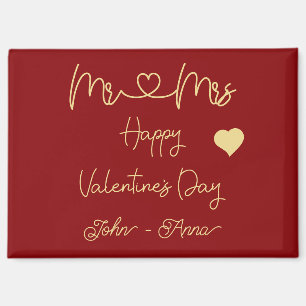Imán de San Valentín para Sr. y Sra. Feliz Día de