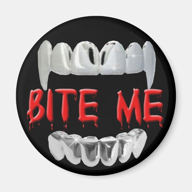 Imán de Sangre y Dientes de Morder (Frente)