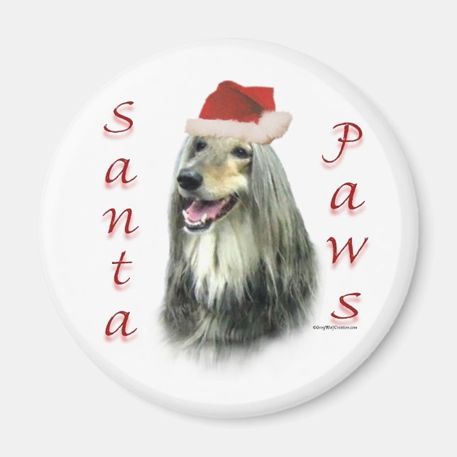 imán de Santa Paws afgano (Frente)