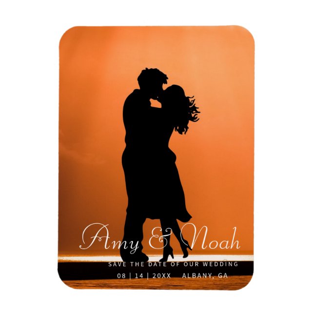 Imán de "Save The Date" personalizado con foto - H (Vertical)