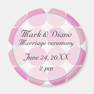 Imán de Save the Date Rosa