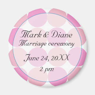 Imán de Save the Date Rosa