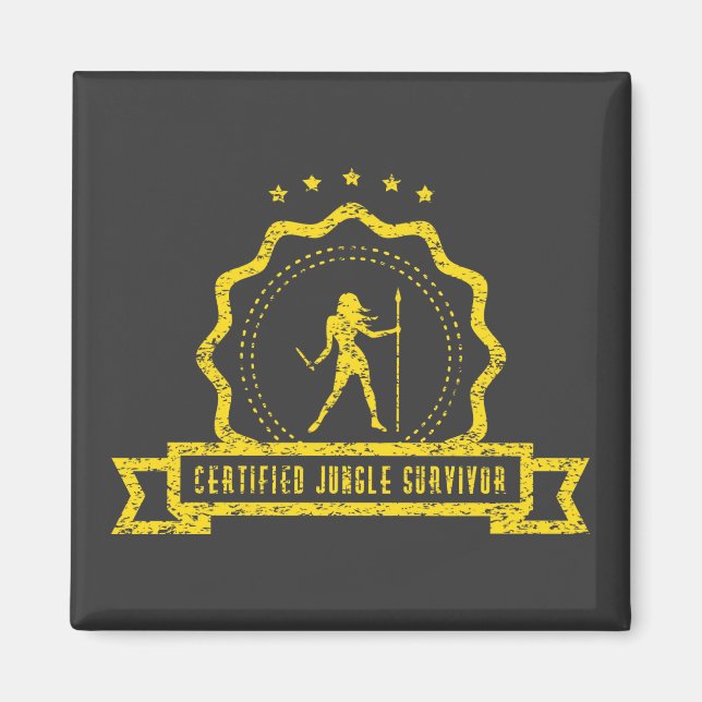 Imán de sellado de jungla amarilla (Frente)