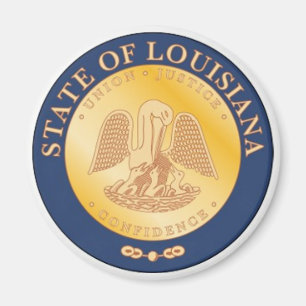 Imán de sellos del estado de Louisiana