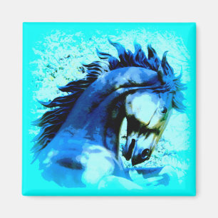imán de semental azul