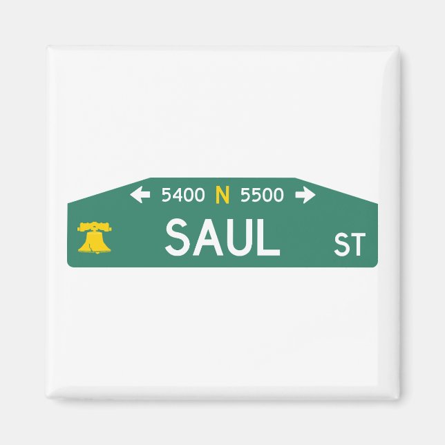 Imán de señal de calle de Filadelfia: ¡Hecho para  (Frente)