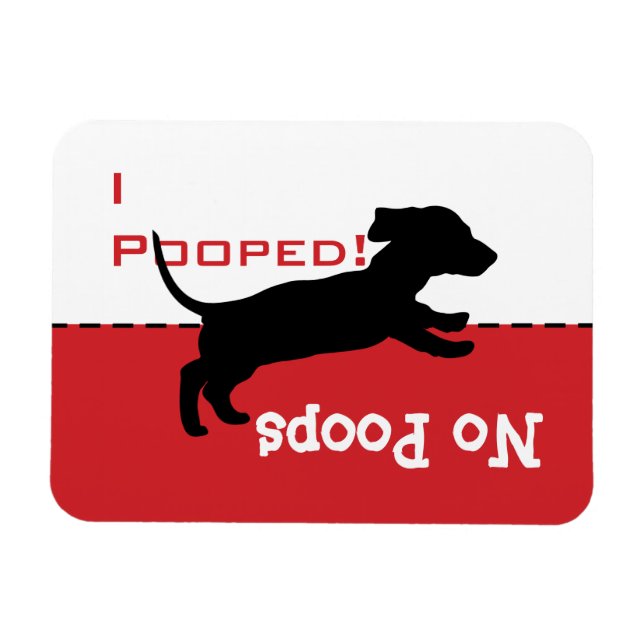 Imán de señal para Dachshund que necesita ir al ba (Horizontal)