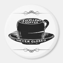 Imán de señalización de café de vintage