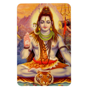 Imán de señor Shiva Meditating Premium Flexi