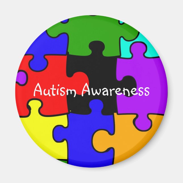 Imán de sensibilización sobre el autismo (Frente)