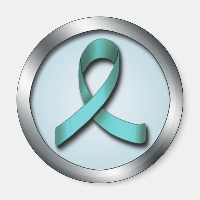 Imán de sensibilización sobre el cáncer de ovario  (Frente)