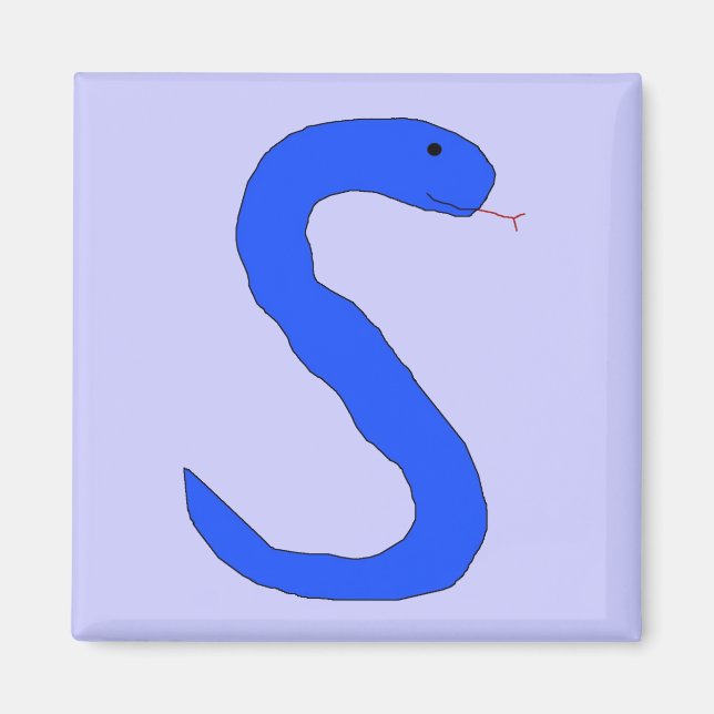 Imán de serpiente azul (Frente)