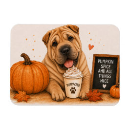Imán de Shar Pei Pumpkin Spice
